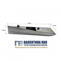 Устройство фальцующее 700х170х140 мм металлическое
