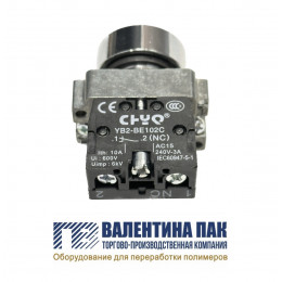 Кнопка управления красная YB2-BE102C, 10A, AC, 240V