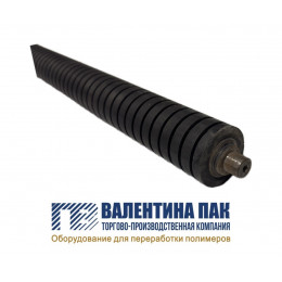 Вал резиновый 590х65мм передний, нижний