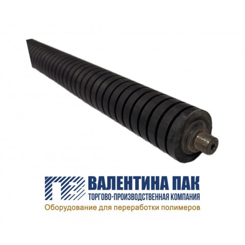 Вал резиновый 590х65мм передний, нижний