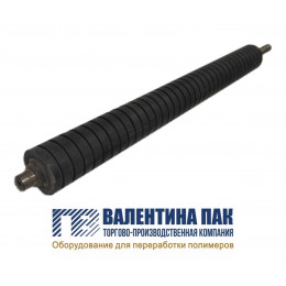 Вал резиновый 590х65мм передний, нижний