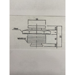 Клапан для пневмовала тип А, диаметр резьбы 14 мм