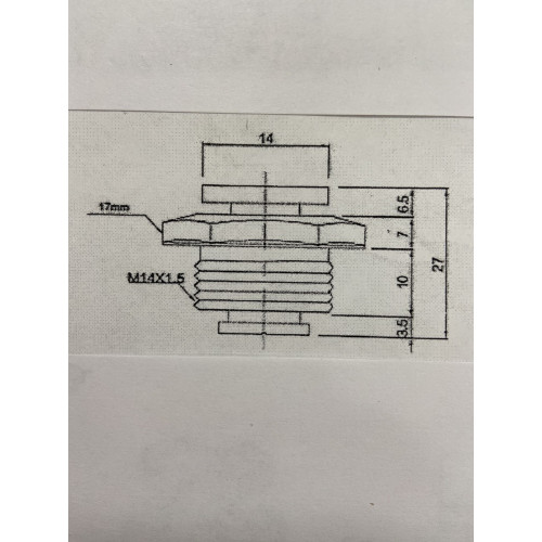 Клапан для пневмовала тип А, диаметр резьбы 14 мм